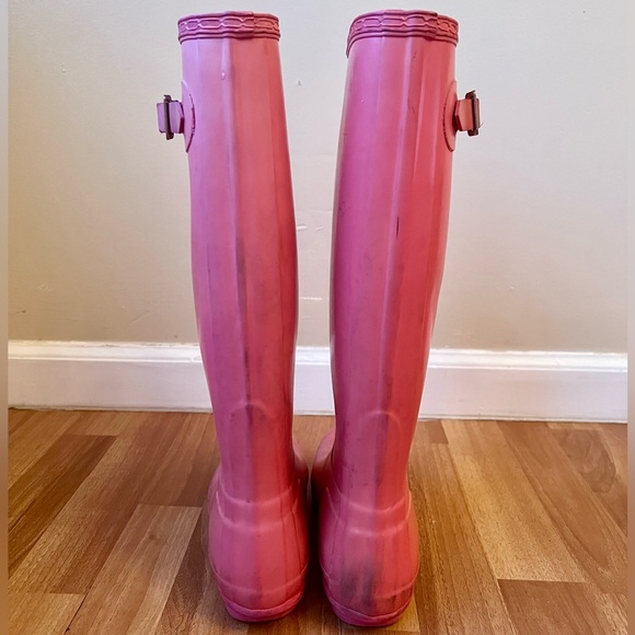 Tall Pink Hunter Rain Boots - Picture 4 of 5